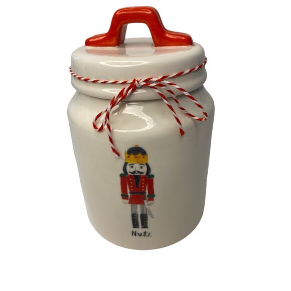 RAE DUNN NUTCRACKER JAR, COOKIE JAR, STORAGE CONTAINER. - Picture 1 of 7